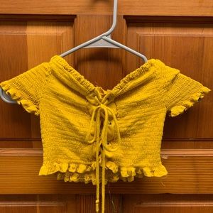 Yellow crop top